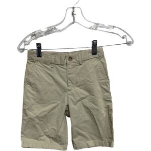 Polo Ralph Lauren Boys Beige Tan Shorts 7 Casual Club Uniform Preppy Flat Front